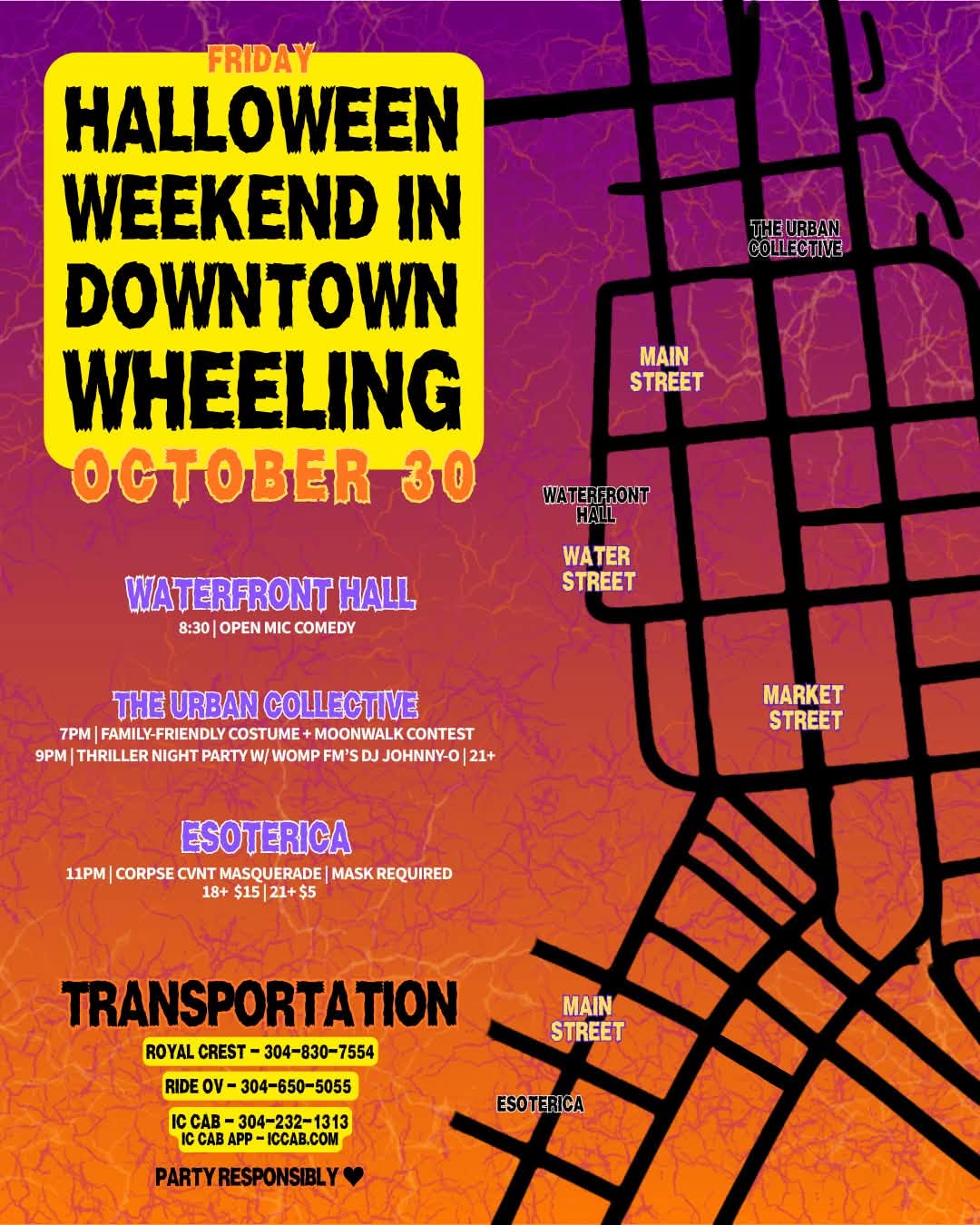 Destination Downtown Wheeling Friday Halloween Weekend guide